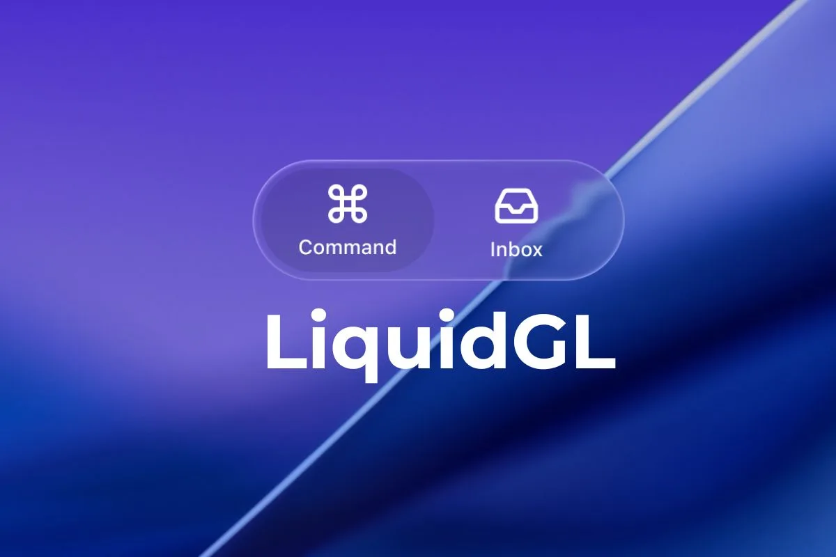 liquid glass effect with liquidgl js library